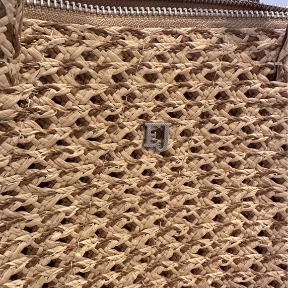 Eric Javits Woven Satchel,wicker rattan large bag,straw handbag - Picture 3 of 7